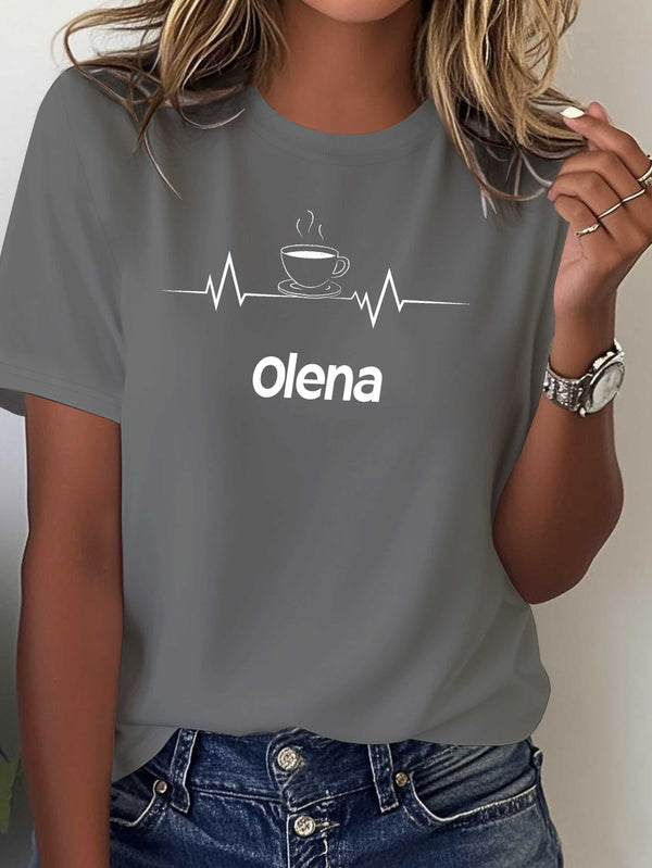 Women's pure comfortable T-shirt.