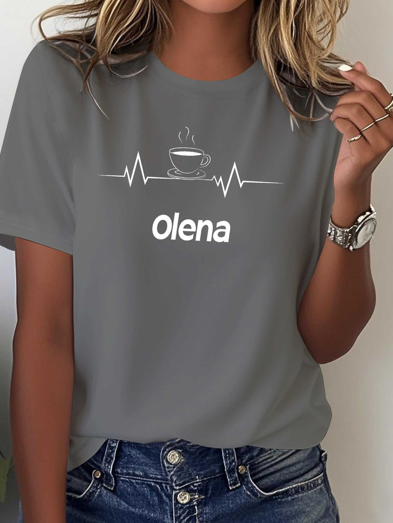 Women's pure comfortable T-shirt.