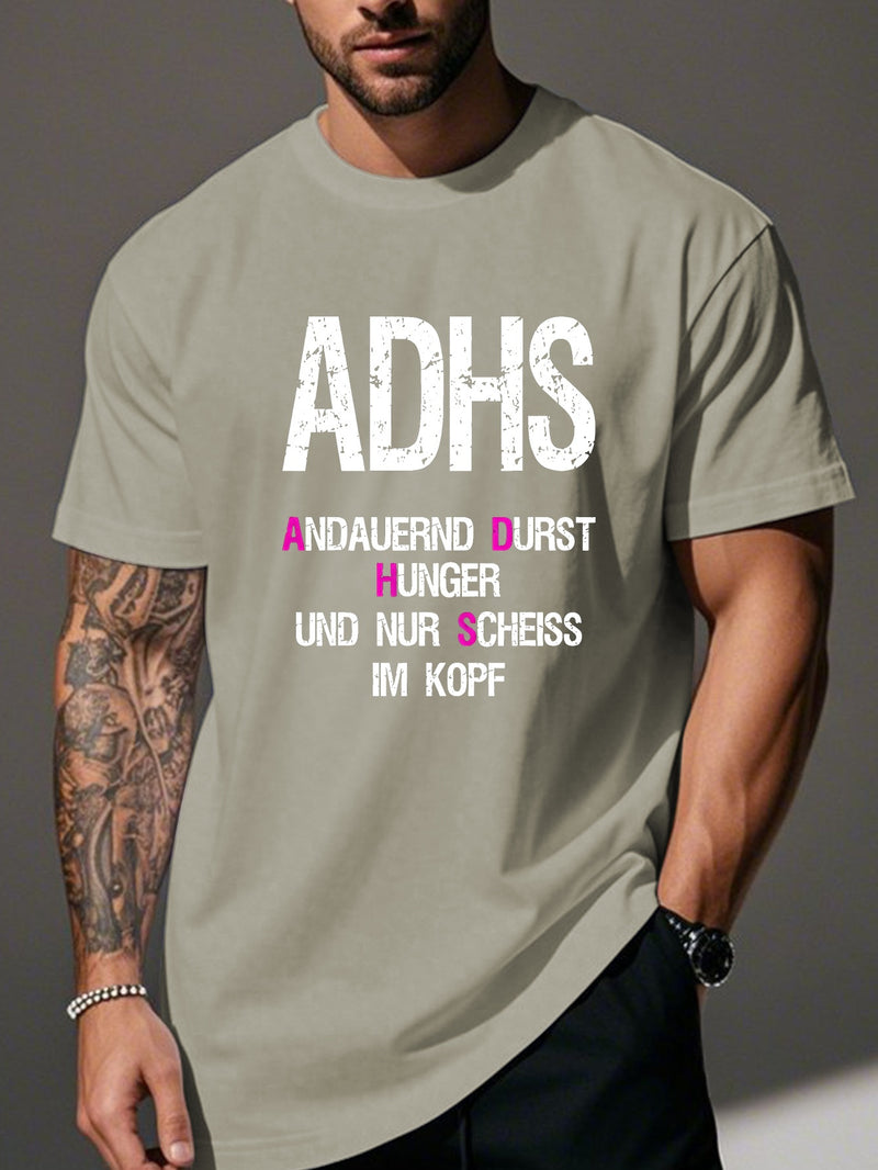 Men’s Funny German Humor Crinkle Plus Size T-Shirt.