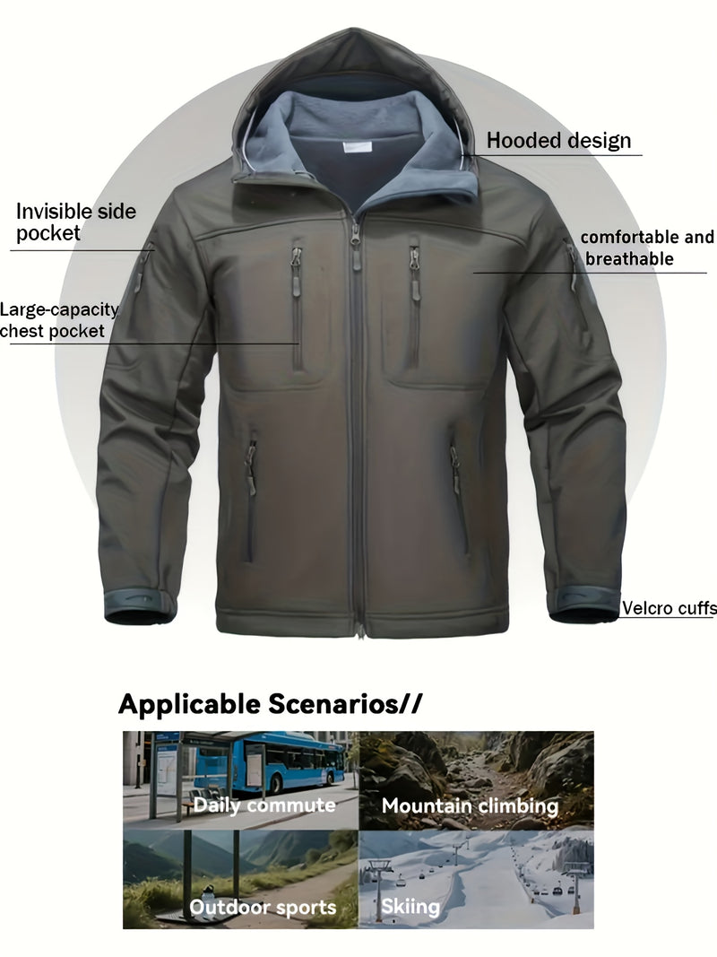 Men'S Two-Piece Set, Autumn And Winter Outdoor Windproof.