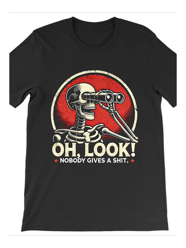 Men's Black Cotton Graphic T-Shirt.