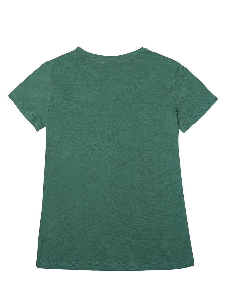 Women's Crew Neck T-Shirt Short-Sleeved.