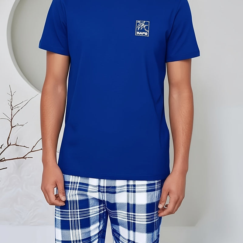 Men's Casual Minimalist Style Round Neck Short Sleeve T-Shirt.