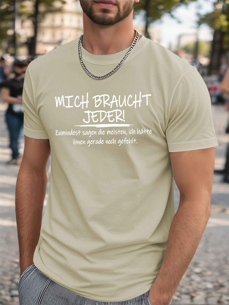 Men’s Funny German Crinkle Plus Size T-Shirt.