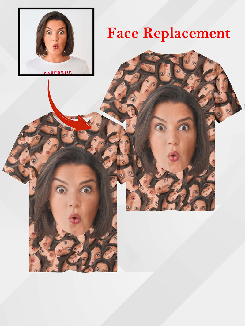 Men's T-Shirt- Personalized Face Print.