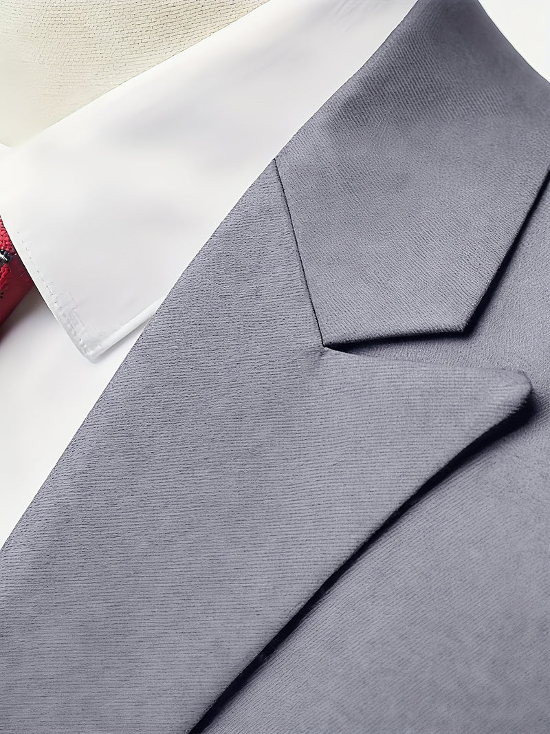 Men'S 2pcs Wedding Suit Set | Slim-Fit Business Blazer and Classic Trousers.