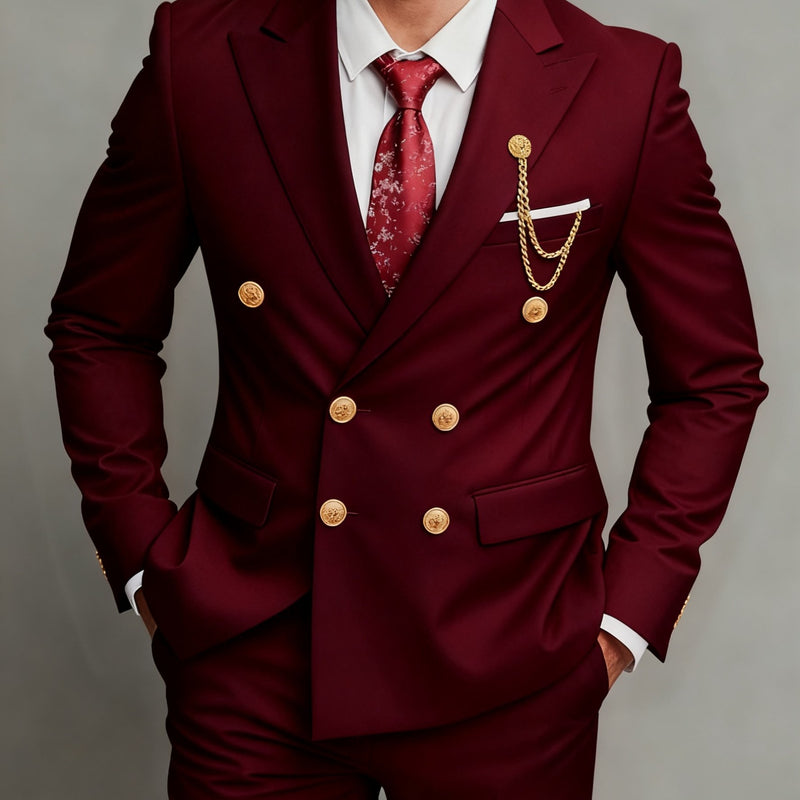 Men's 2pcs Suit Set, Jacket + Trousers, Stylish and High-Quality.