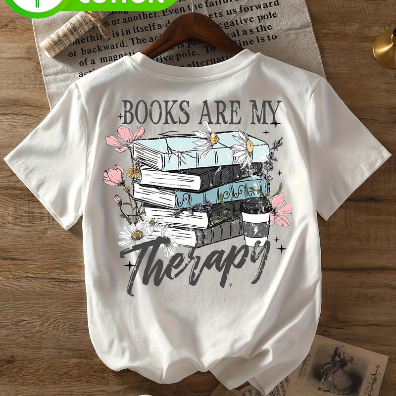 Women's Graphic T-Shirt Casual Round Neck Short Sleeve.