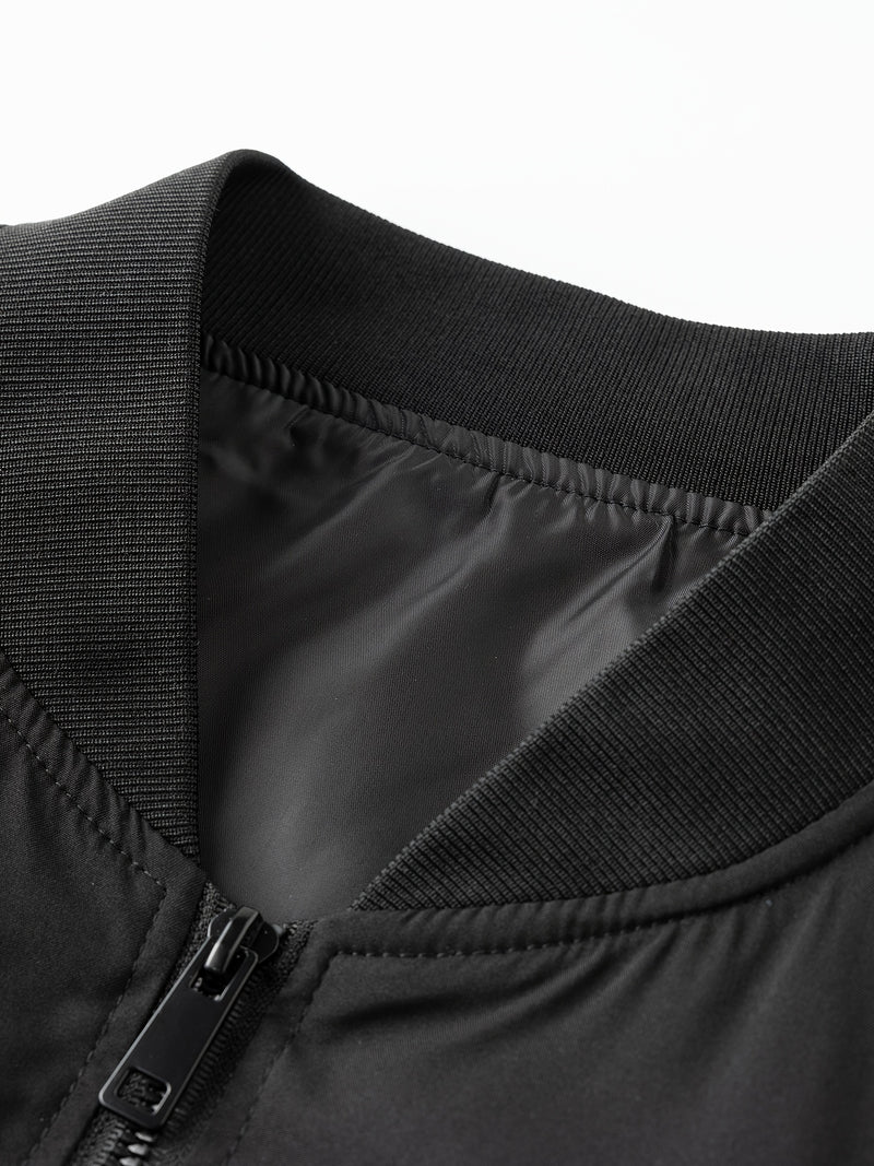 Men's Pilot Jacket Casual Fashion Lightweight Full-Zip Windbreaker Coat.