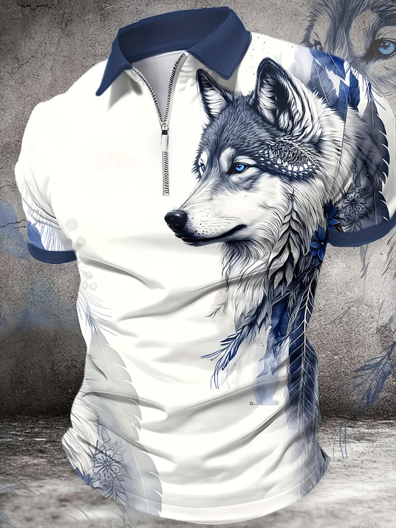 Men's Sportswear 3D Printed Shirt Official Work Street Polyester Short Sleeved.