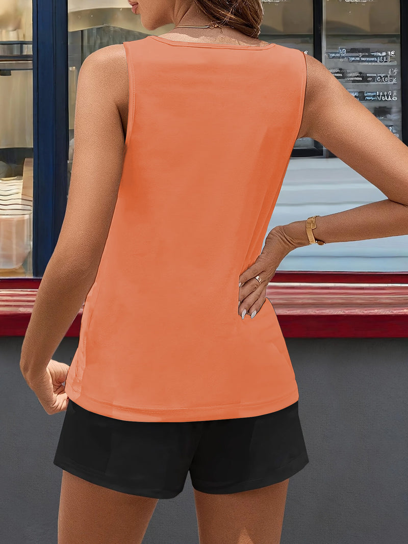 Women's Sportswear Summer Casual Fashion Vest + Shorts Fitness 2pcs Set.