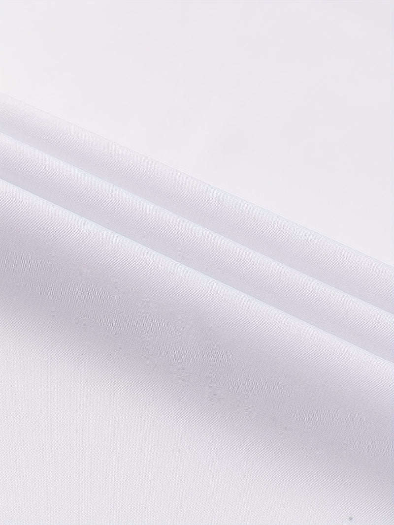 Two-Piece Set of Men's Solid Color Elastic Shirts.