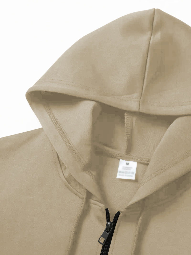 Men's Spanish Flag & Spain Lettering Print Hooded Jacket.