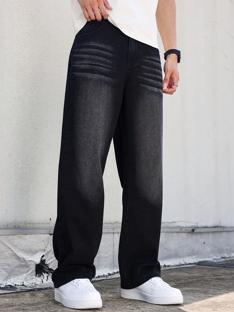 Men's Stylish And Comfortable Straight-Leg Jeans.