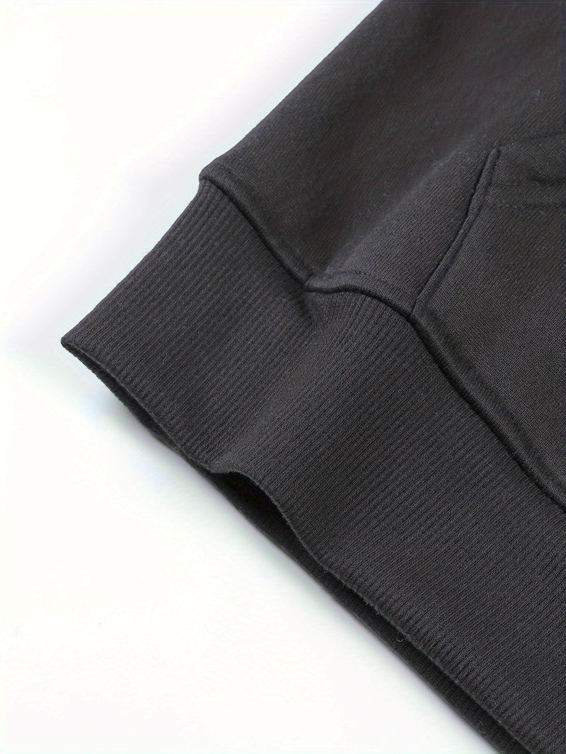 Cat Print Casual Zip-up Hoodie with Pockets.