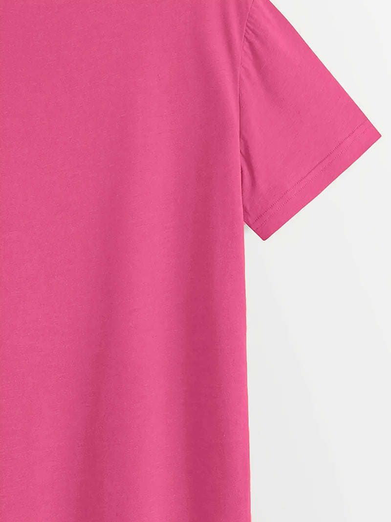 Women's Casual Graphic Print T-Shirt and Shorts.