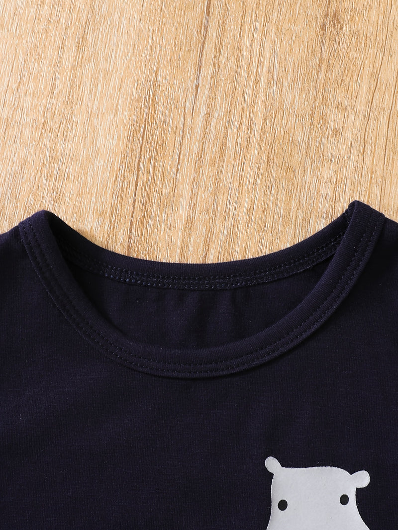 Four-Color Hippo Pattern Warm and Comfortable Set of Eight Pieces.