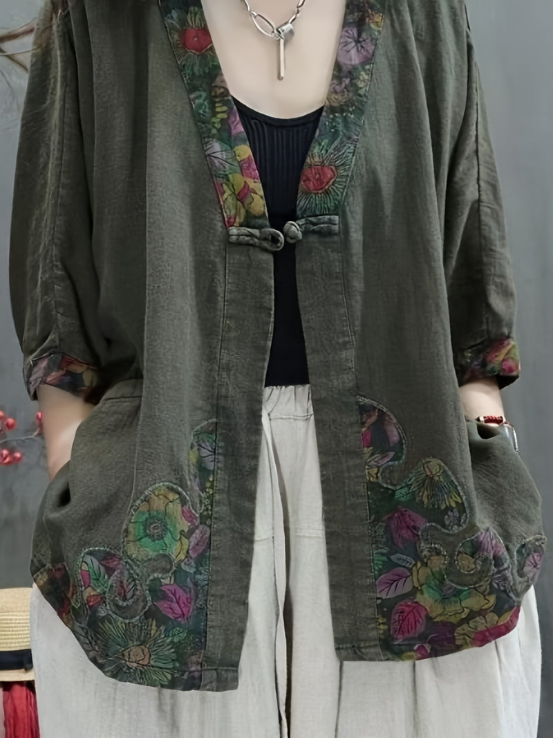 Women’s Spring And Summer Collection Vintage Style Button-Up.