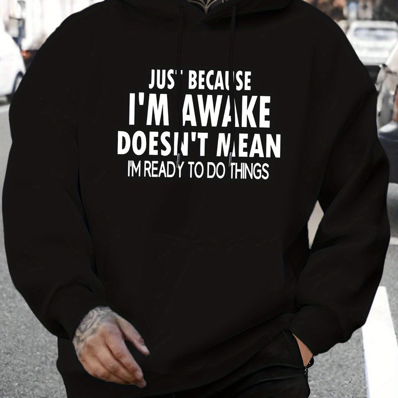 Men's New Stylish Hoodie with a Letter Print.