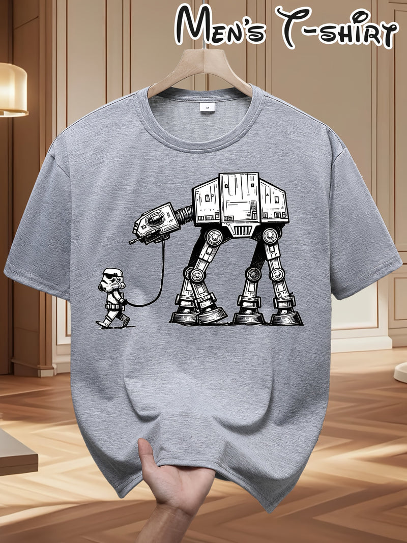 Star Wars AT-AT Walking Machine Fun Printed T-shirt for Men.
