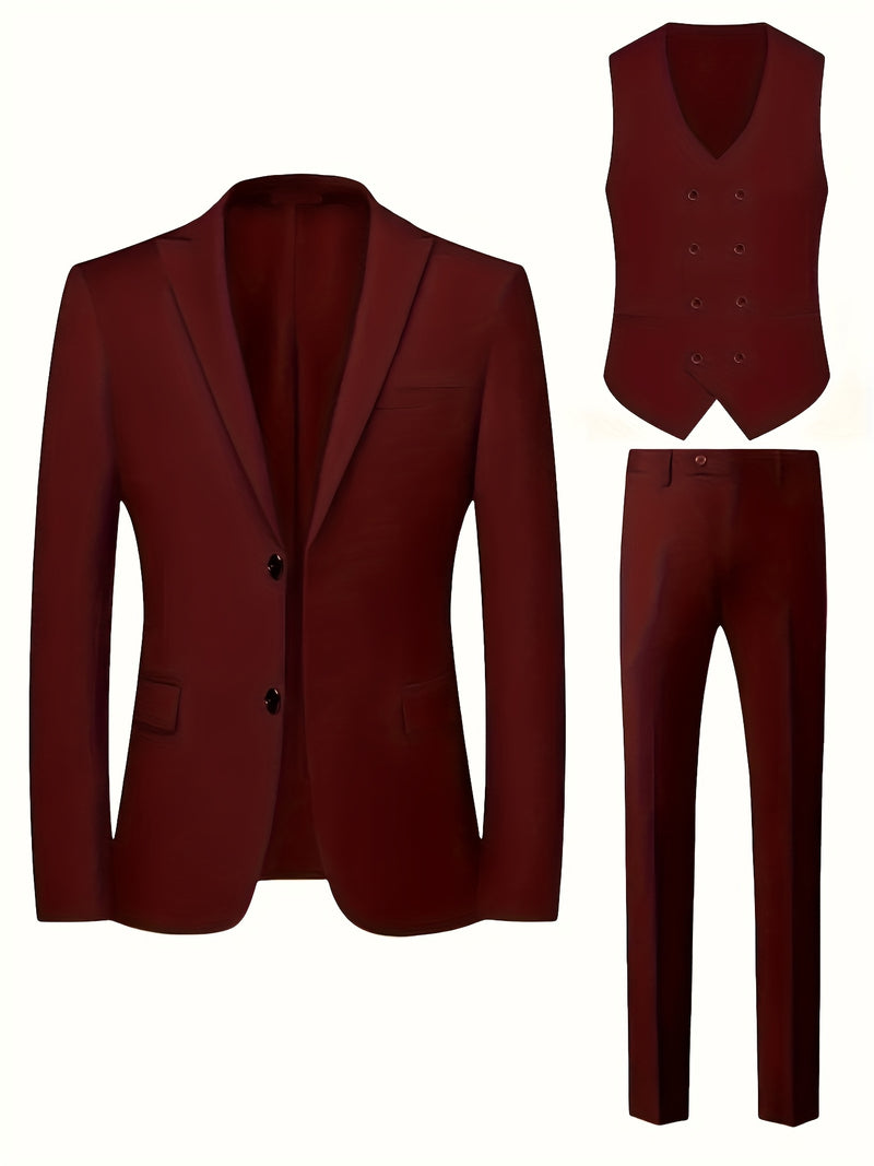 A Three-Piece Suit for Men Suitable for Weddings And Formal Occasions.