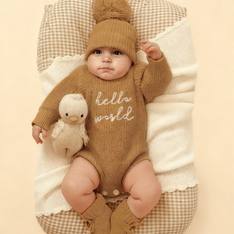 2pcs Photography Outfit, Hooded Sweater.