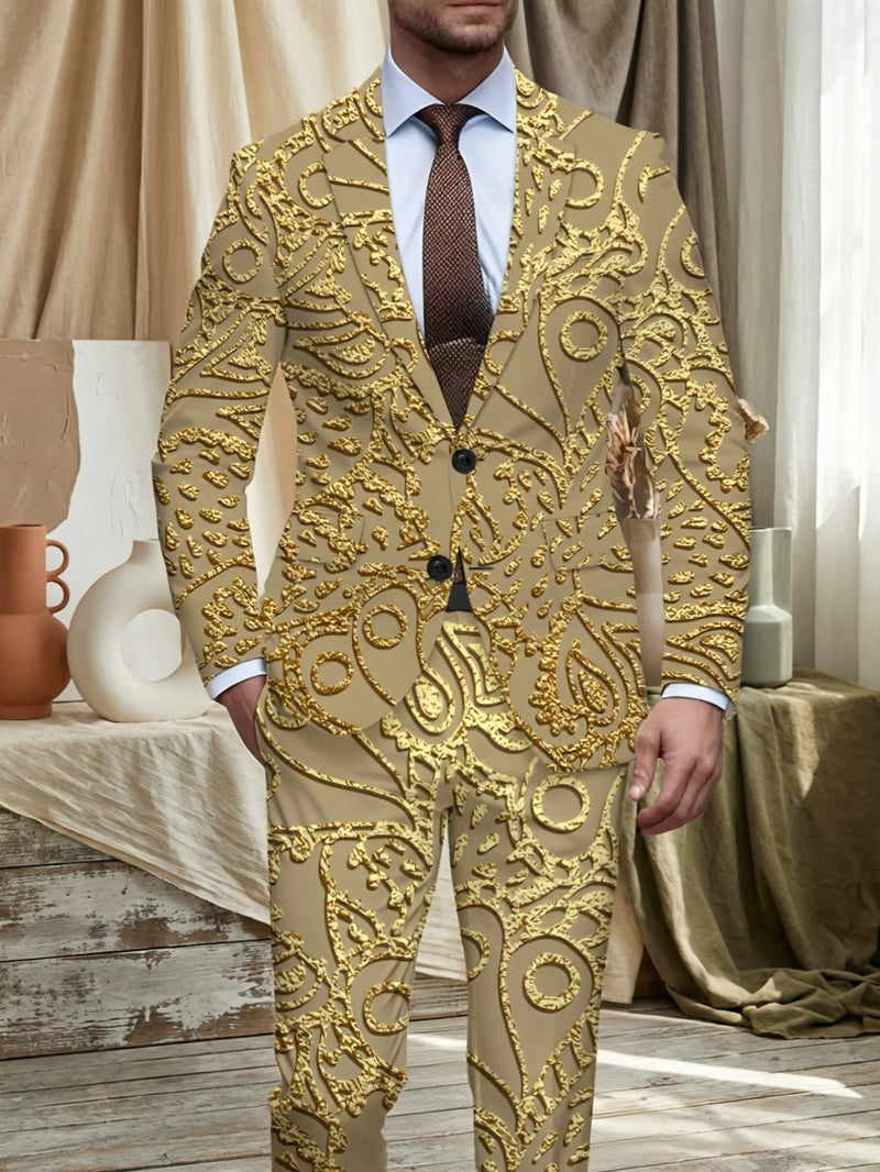Men'S Standard Size Suit Set Featuring Classic for Banquets.
