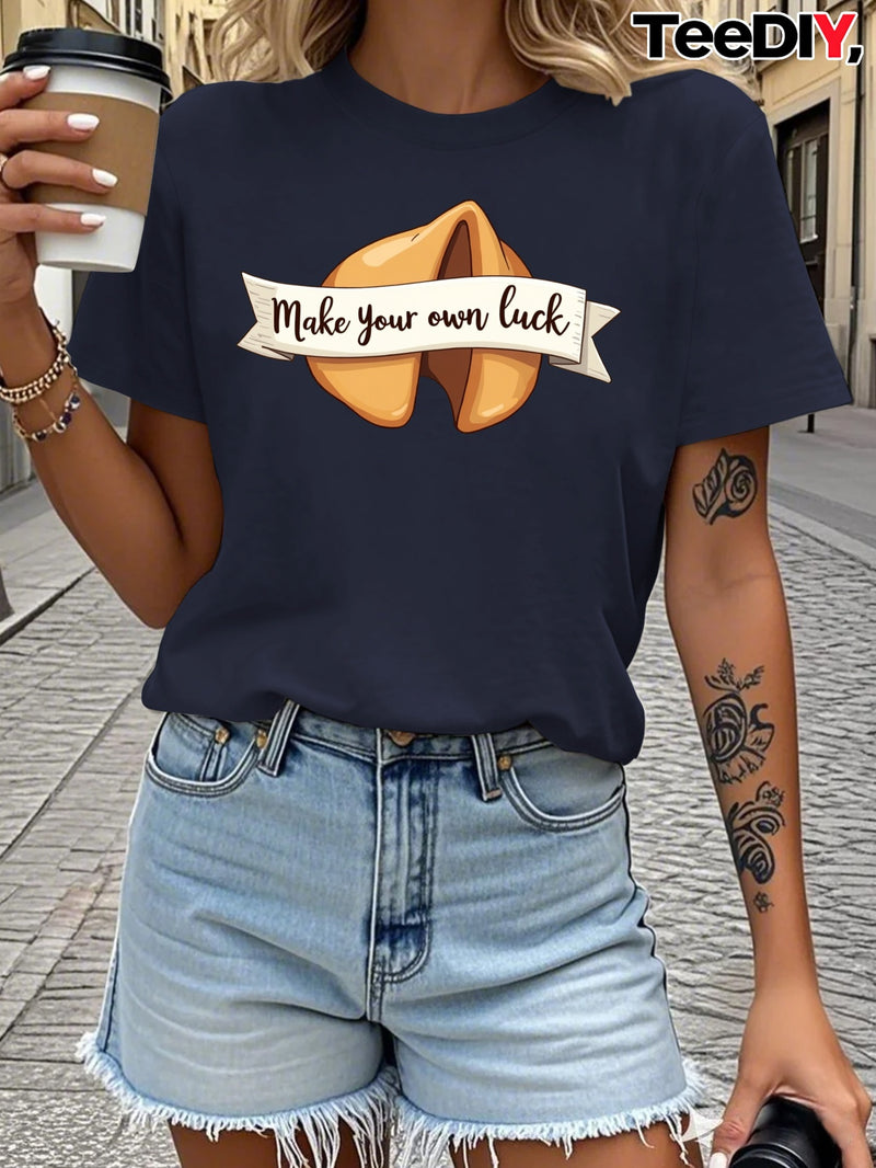 Women's Navy Blue T-Shirt.