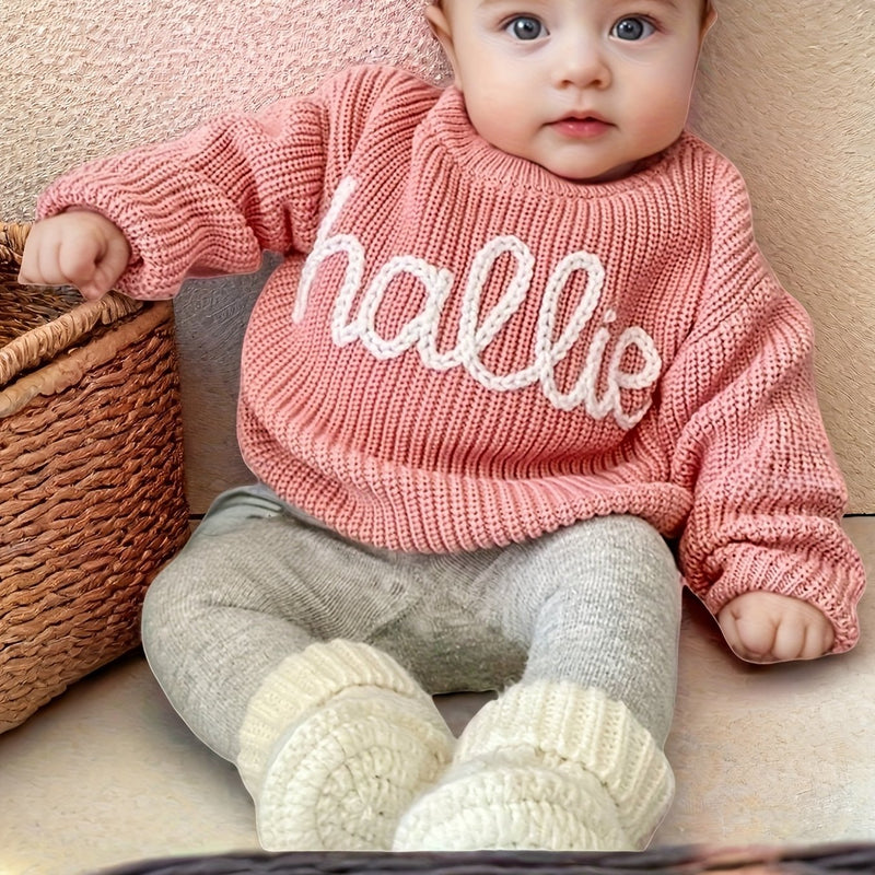 Customizable Girls' Casual Sweater.