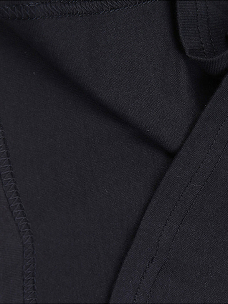 Men's Black T-Shirt with Acoustic Guitar & Nature Forest Design.