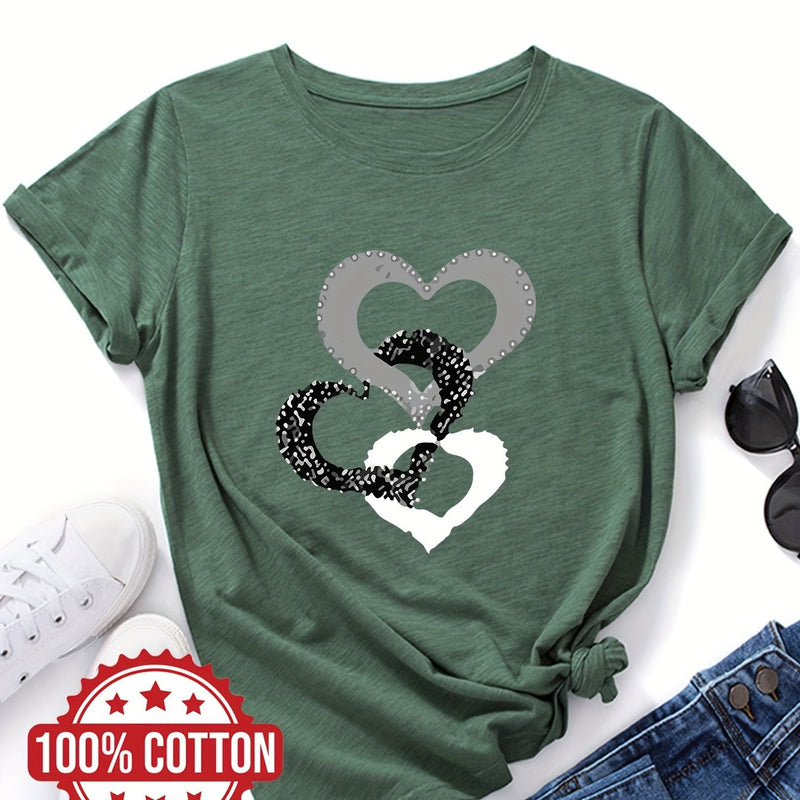 Women's "Love" Graphic Print T-Shirt.