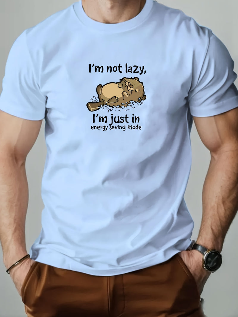 Men's Casual T-Shirt - Summer Short Sleeve Round Neck.