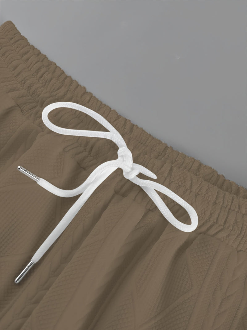 Men's Round Neck Textured Heavyweight Short Sleeve Shirt.