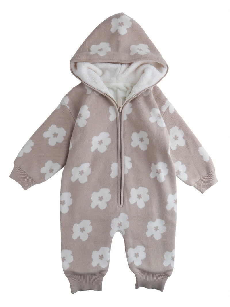 Autumn and Winter Collection J Plush Thickened Jacquard Flower Knitted.