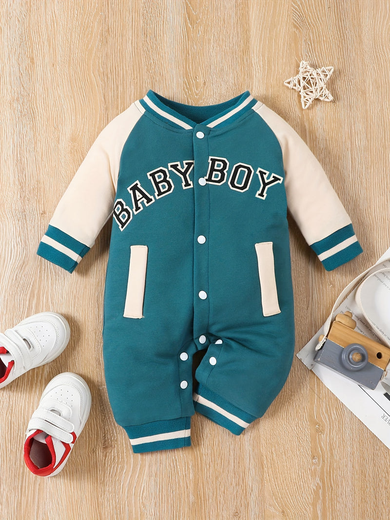 Spring And Autumn Baby Boy BABYBOY  Round Neck.