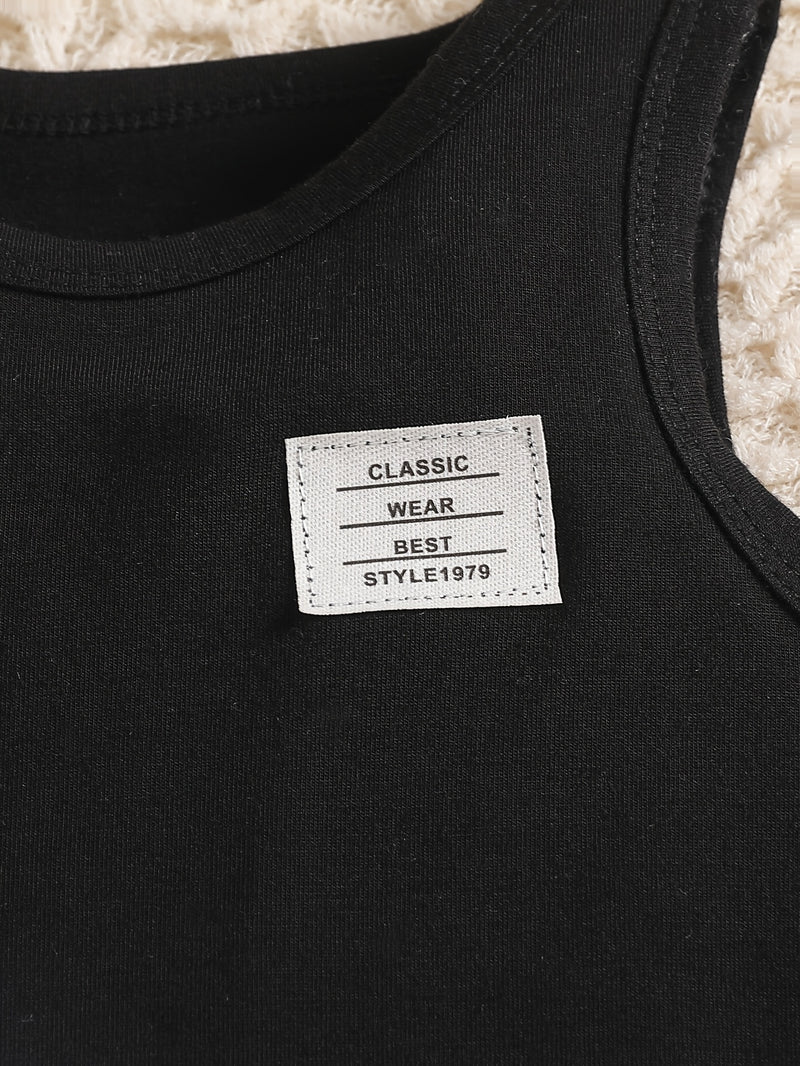 Baby 3pcs Set Bodysuit, Baby Summer Round Neck Striped Bodysuit.