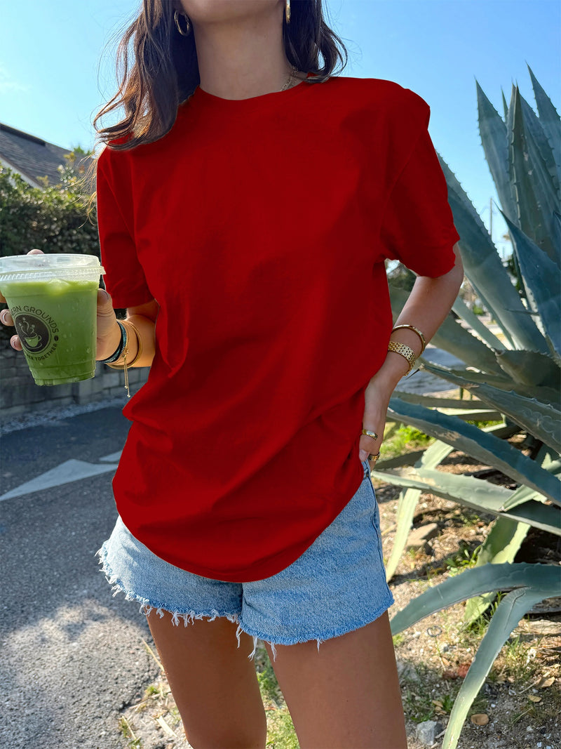 Women’s Round Neck Short Sleeve T-Shirt.