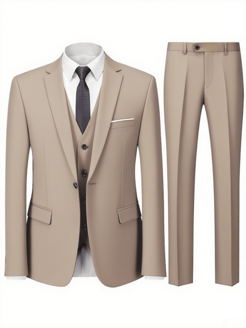 Men's Three-Piece Suit, Large Size, Includes Suit Trousers.