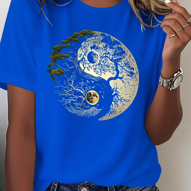 Women's Tai Chi Yin Yang Symbol T-Shirt.