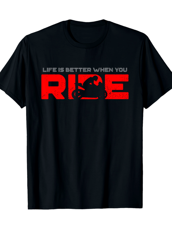 Men's Cotton Motorcycle T-Shirt.