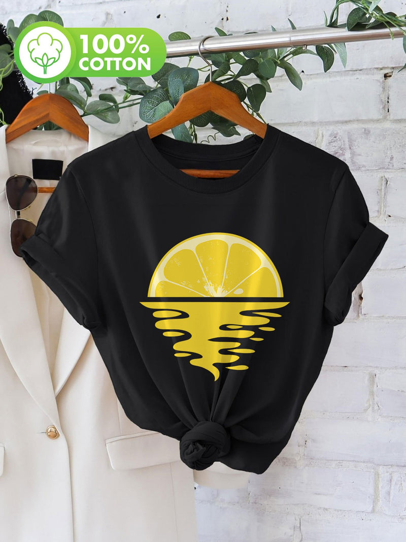 Women’s Graphic Print T-shirt, Short Sleeve Crew Neck Casual.