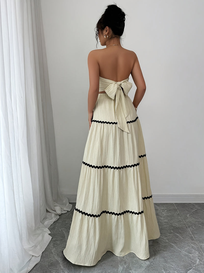 Women's Elegant Spring/Summer Top and Skirt Set for Parties.