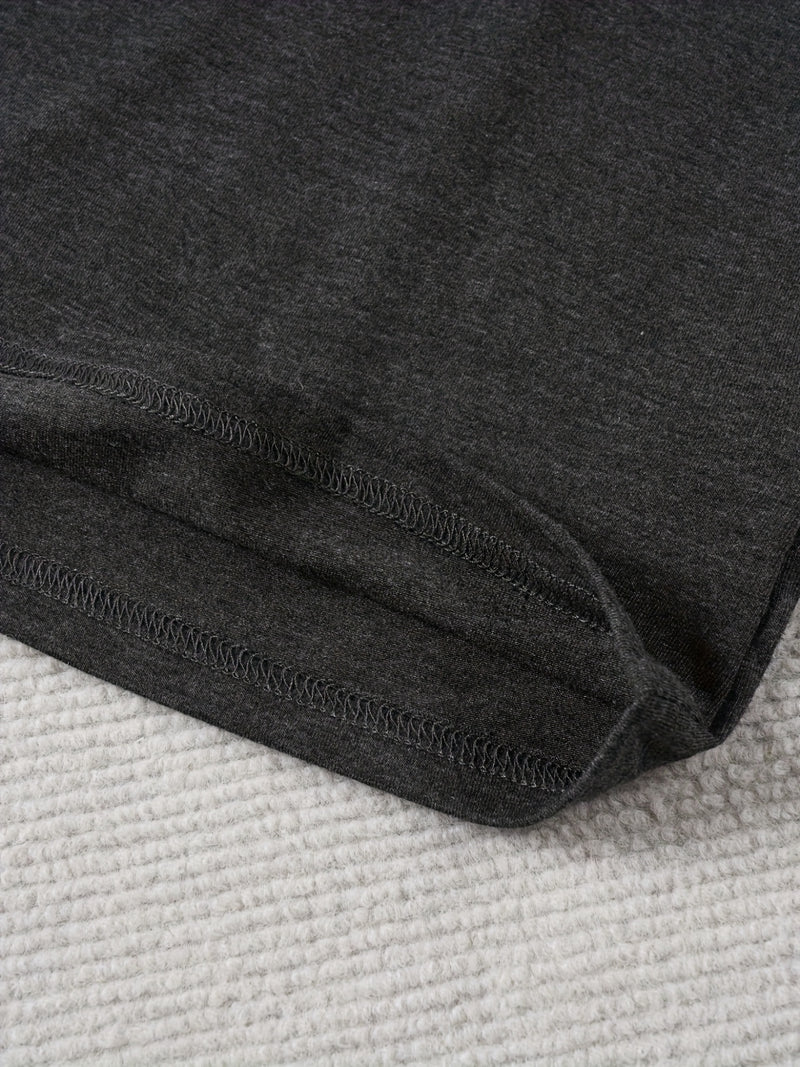 Round neck T-shirt in small and plus sizes, summer/spring Women's top.