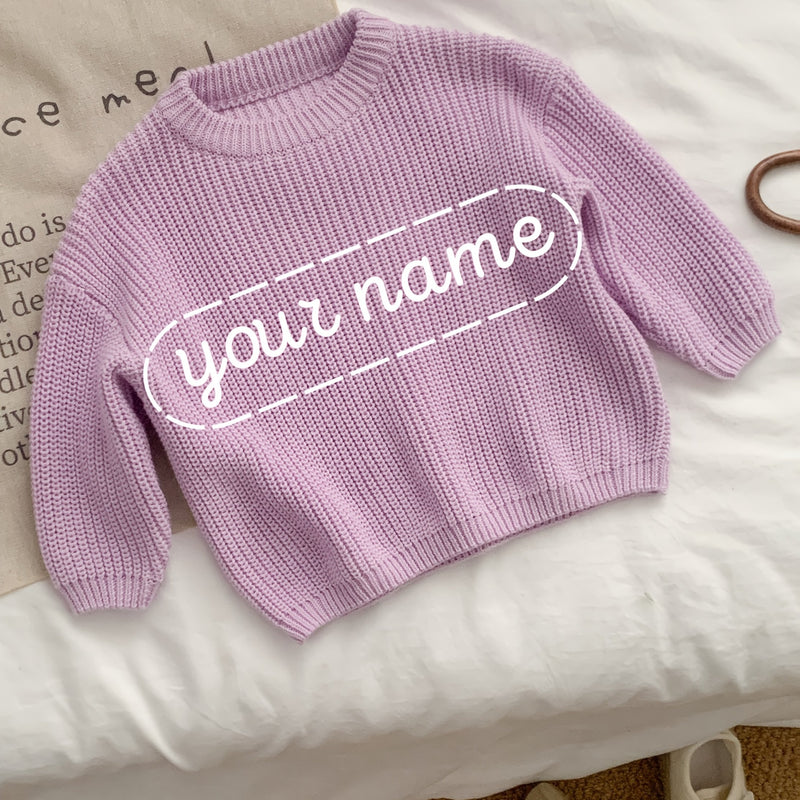 Customizable Girls' Casual Sweater.