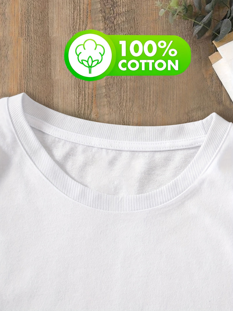 Women's Casual T-Shirt - Beach & Book Lovers Graphic Print.