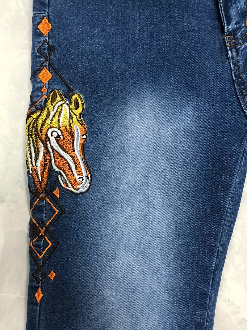 Women's Stretch Fashion Versatile Flare Jeans.