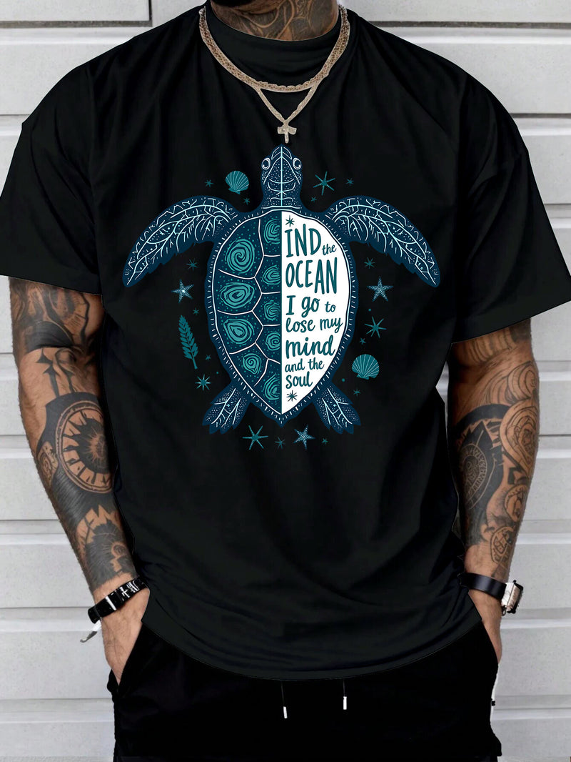 Men's Fashion Short Sleeve Print T-Shirt.