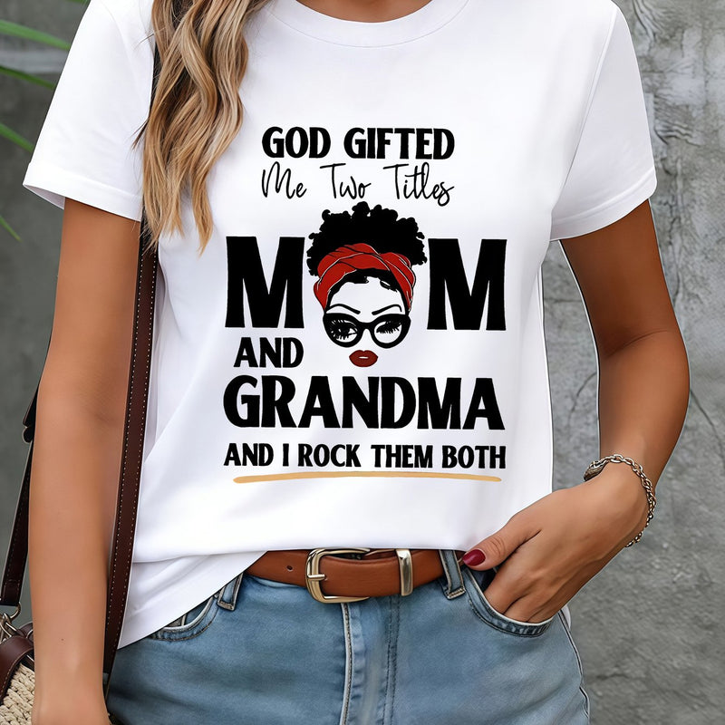 Women's T-shirt with a Printed Silhouette of a Woman.
