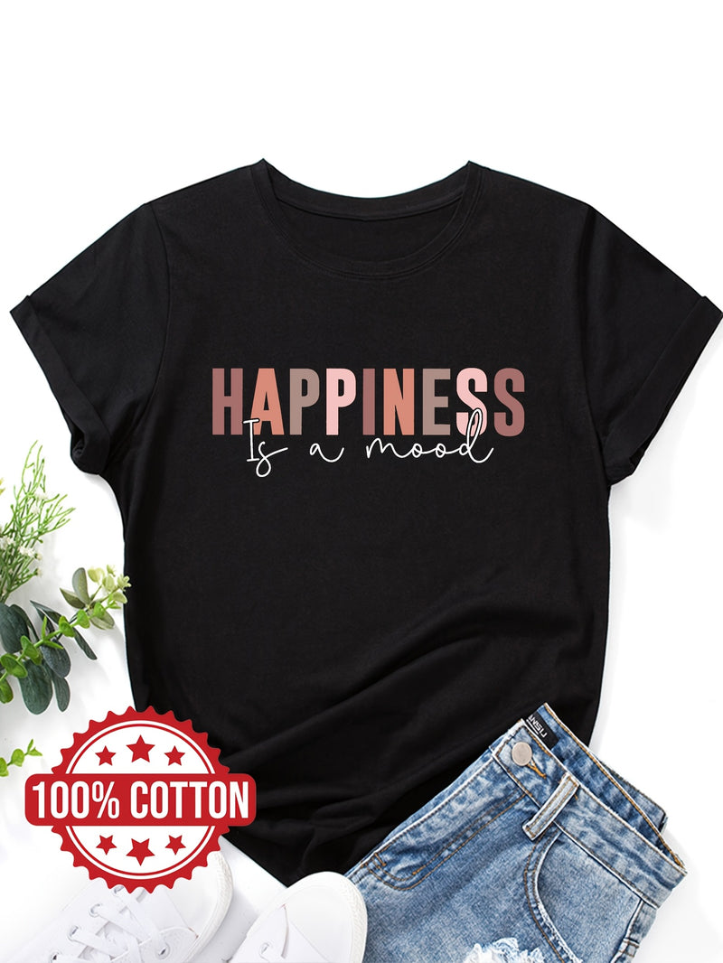 Women's Crew Neck T-Shirt Short-Sleeved.