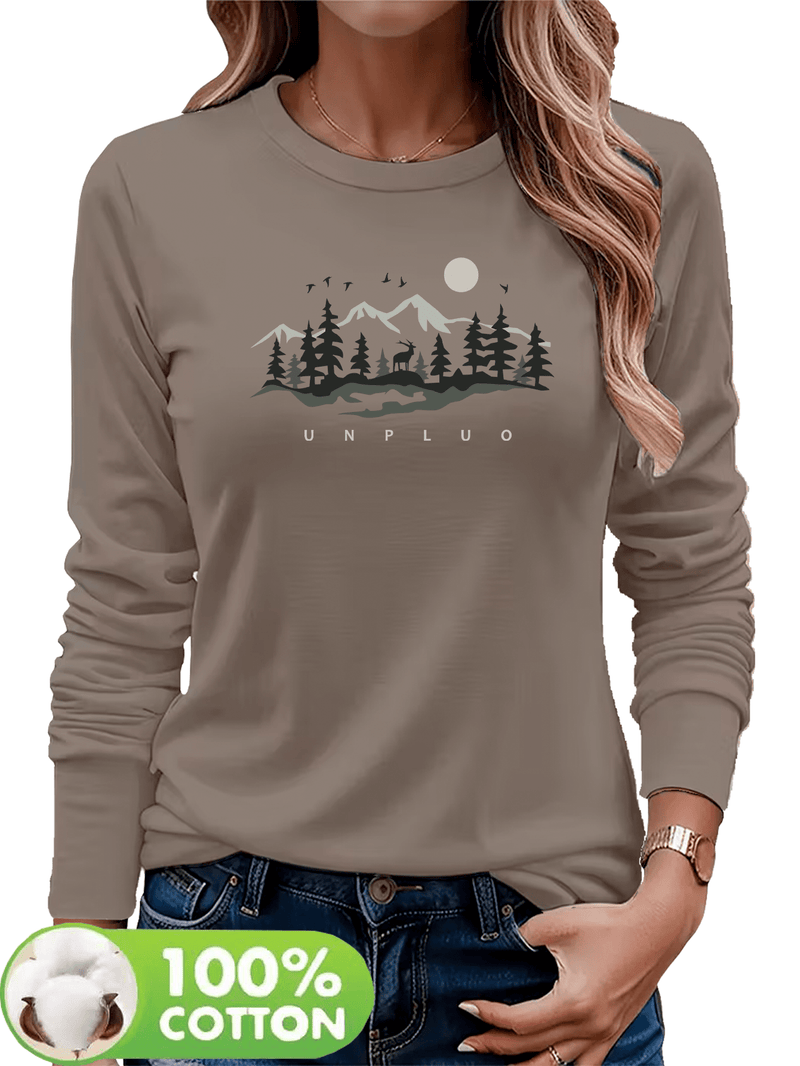 Women's T-Shirt, New Autumn/Winter Style Long Sleeve.